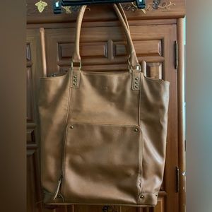 Teacher/Travel Brown Pleather Laptop Bag
